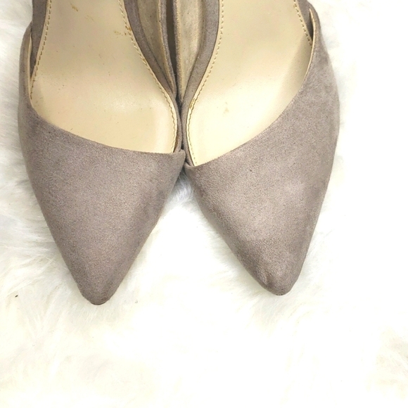 Mia Mona Grey Suede D'Orsay Heels 7.5 - Picture 10 of 13